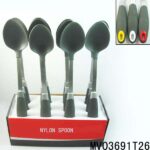12Pcs Kitchen Tools Pp+Tpr Handle Nylon Spoon