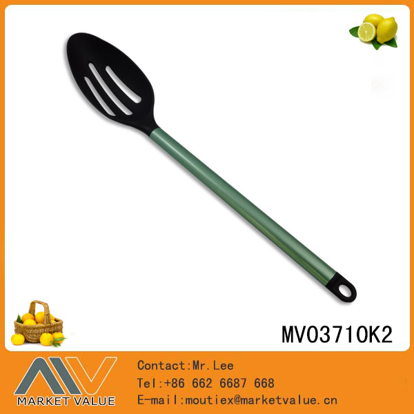 MV03710K2 Nylon Kitchen Tools/Slotted Spoon With S.S Handle.T/C