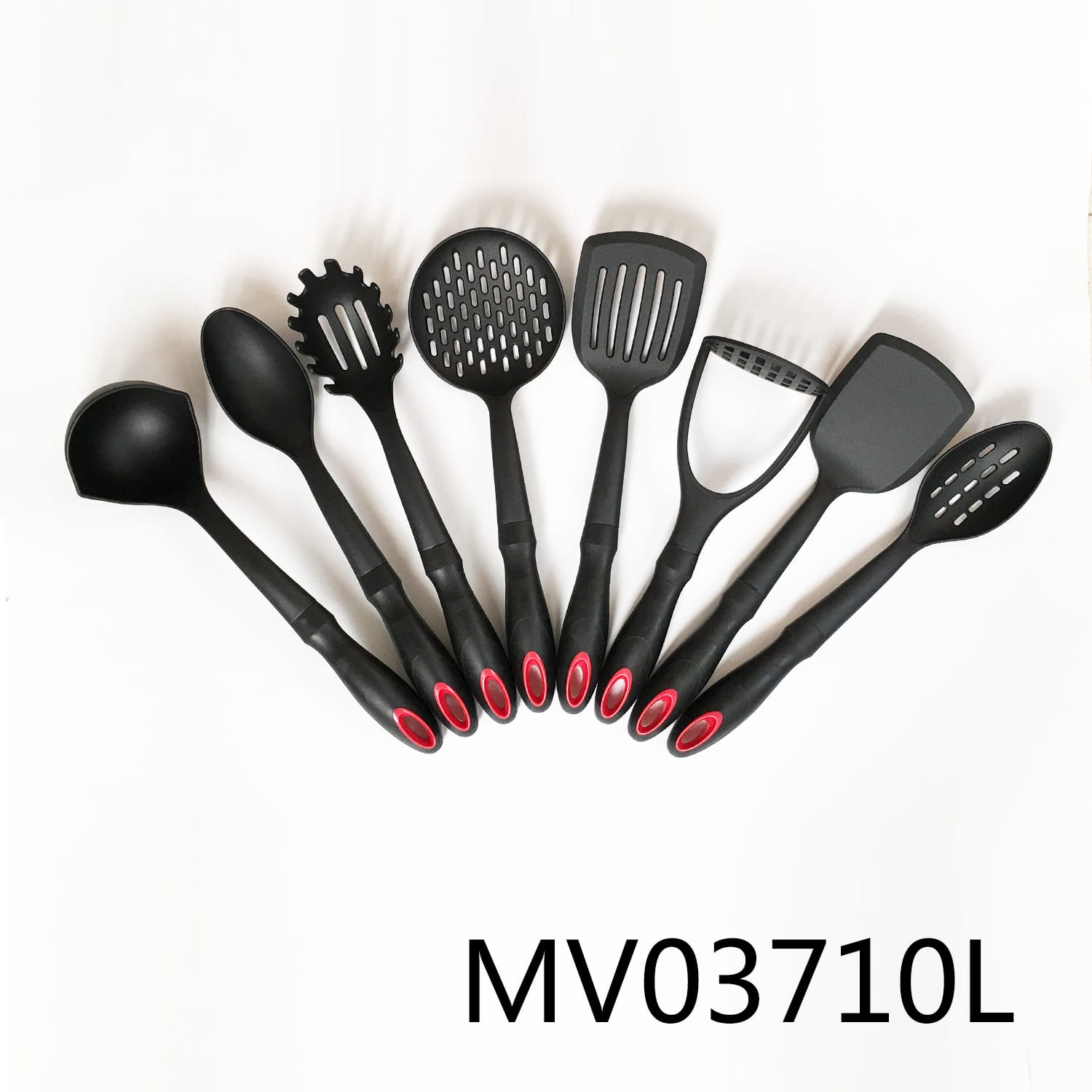 MV03710L 8Pcs Nylon Kitchen Tools Set With Tpr+Pp Handle