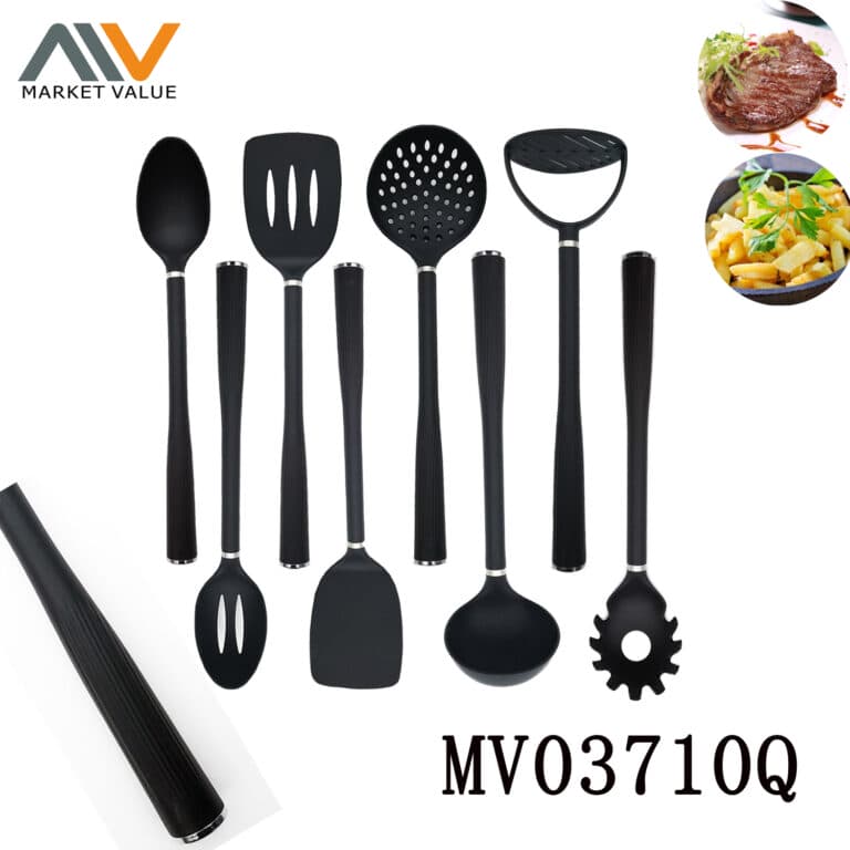 8Pcs Pp+Abs Handle Nylon Kitchen Tools