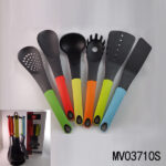 7Pcs Tpr Handle Nylon Kitchen Tools With Block