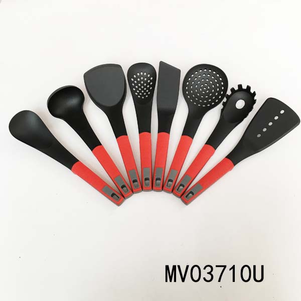 8Pcs Nylon Kitchen Tools Cooking Set With Tpr Handle