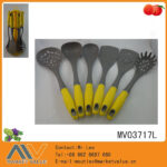 6Pcs Nylon Kitchen Tools With Yellow Rubber Handle