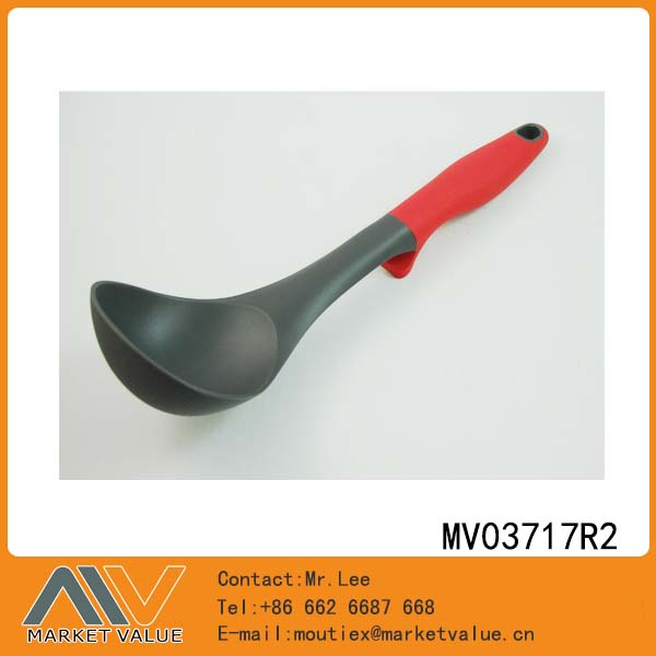 MV03717R2 Nylon Kitchen Tool With Rubber Handle / Soup Ladle