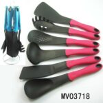 6Pcs Rubber Handle Nylon Kitchen Tools