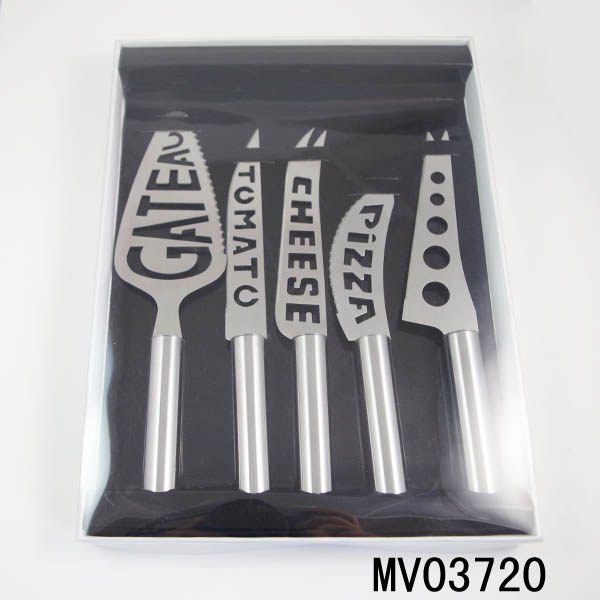 MV03720 5Pcs Cheese Knife In Window Box