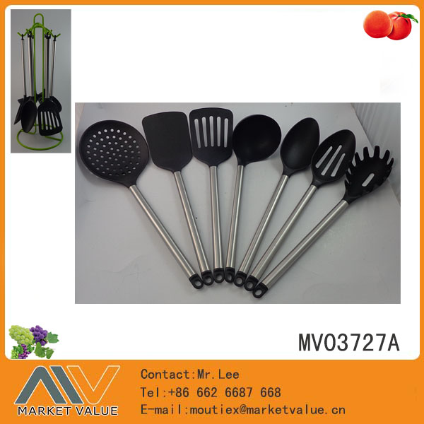 MV03727A 9Pcs Nylon Kitchen Tools With S/S Handle