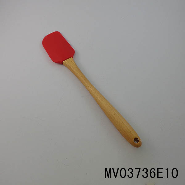 MV03736E10 Wooden Handle Silicone Spatula