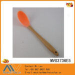 Bamboo Handle Pp+Silicone Slotted Spoon