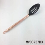Stainless Steel Rose Gold Nylon Slotted Spoon