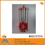 6Pcs Sicilone Kitchen Tools+Holder With Ss Handle