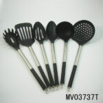6Pcs Nylon Kitchen Tools With Tube Handle Tpr Coating.T/C
