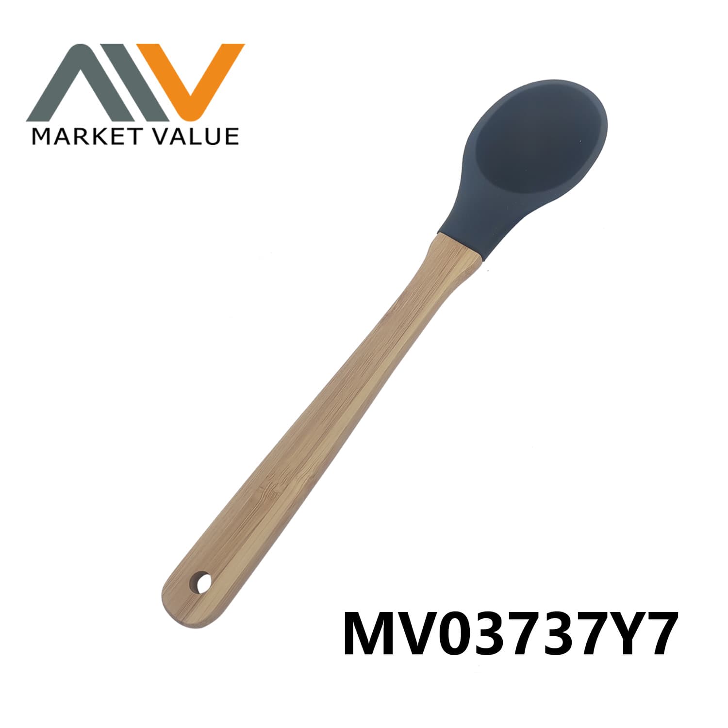 MV03737Y7 Silicone Solid Spoon With Bamboo Handle