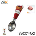 S/S Ice Cream Shape Spoon With Resin Handle