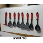 8Pcs Nylon Kitchen Tools With Rubber Handle
