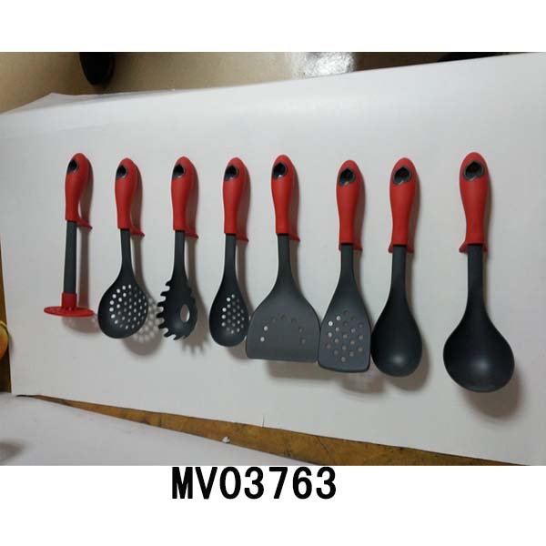 MV03763 8Pcs Nylon Kitchen Tools With Rubber Handle