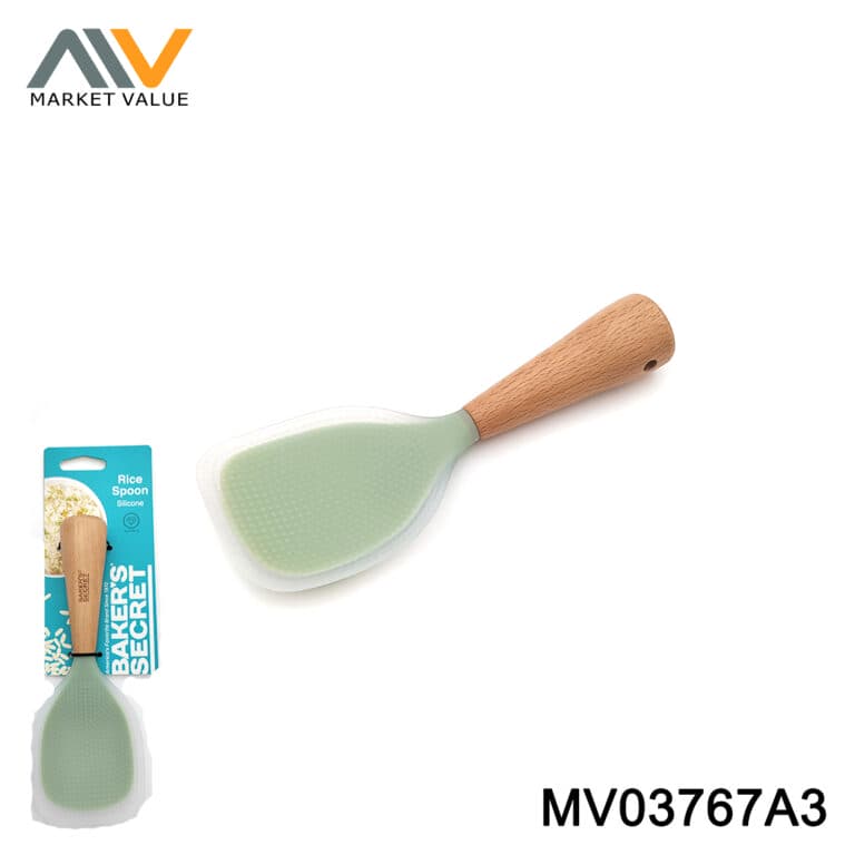 Silicone Rice Spoon With Wooden Handle