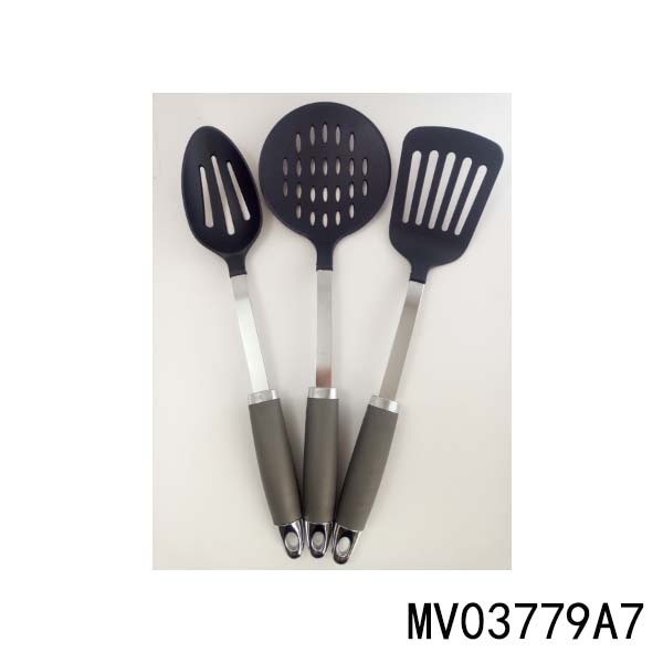 3Pcs Nylon Kitchen Tools Sets With Tpr S/S Handle