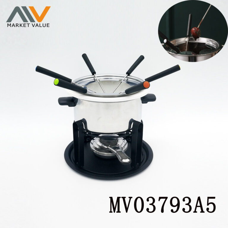 12 Pcs 3 In 1  Fondue Set In Color Box