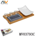 7Pcs Hot Stone Steak With Bamboo Tray