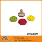 Sets Of 3Pcs Cookies Mold With Oaken Handle In Pvc Box