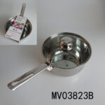 2.4L # 201Ss S/S Saucepan With Glass Lid
