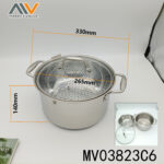 Ss Casserole With Glass Cover