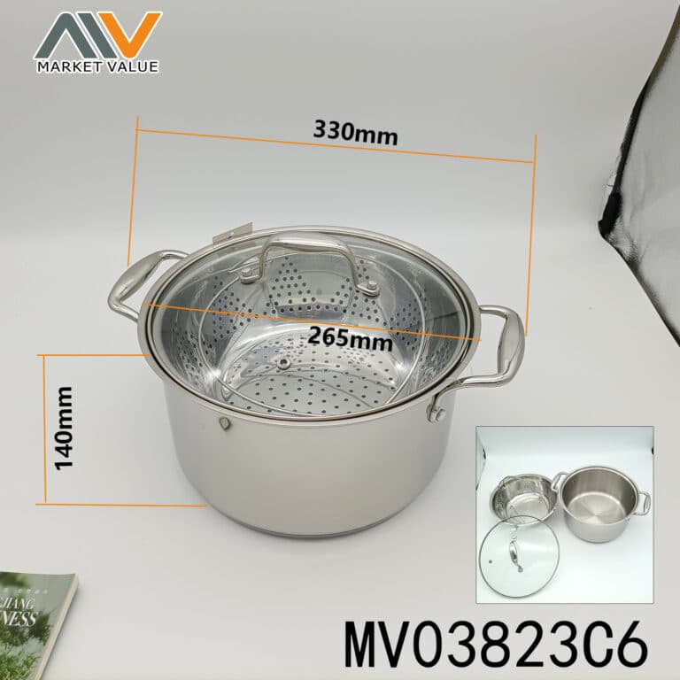 Ss Casserole With Glass Cover