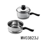 Sets Of 2Pcs S.S Saucepan W/Lid+Steamer