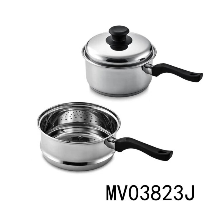 Sets Of 2Pcs S.S Saucepan W/Lid+Steamer