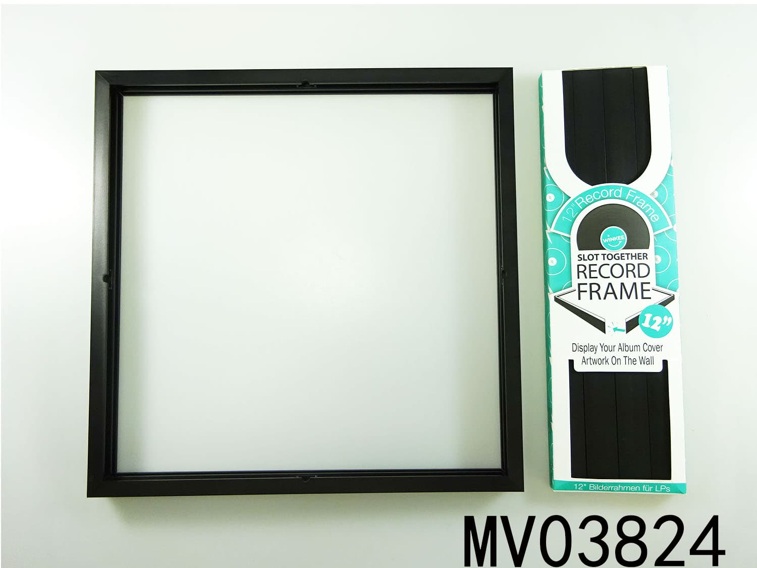 MV03824 12-3/4" Black Record Frame In Color Box