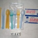 18Pcs Plastic Knife & Forks & Spoon