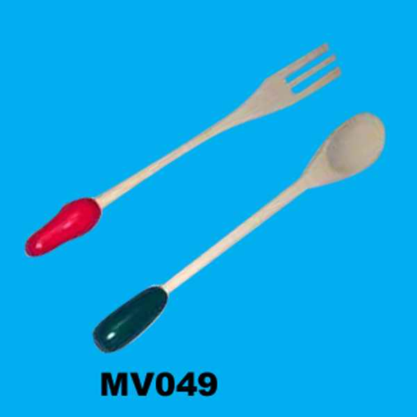 MV049 2Pcs Wood Cutlery