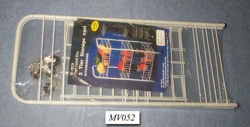 MV052 3 Tier Vinyl Coated Storage Cart
