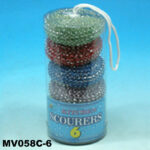 6 Pcs Scourers In Pvc Box