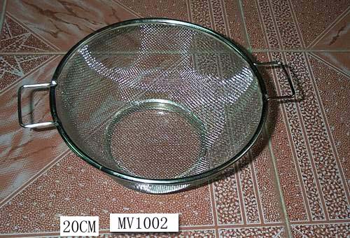 MV1002 20Cm Chrome Basket With Handle Tag Card