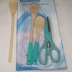 3 Pcs Wood Cutlery & 9110 Scissors B/C