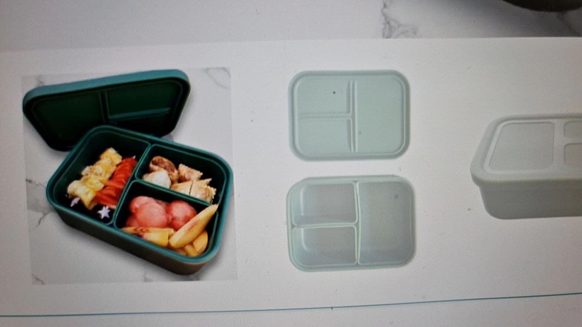 MV1036A1 Silicone Three-Compartment Rice Insulated Japanese Lunch