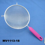 18Cm Strainer With Plastic Handle  Tag Card