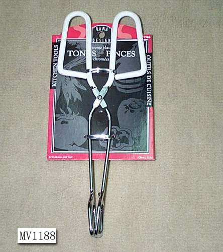 MV1188 10" Food Tongs W/Pvc Coated Handle T/C