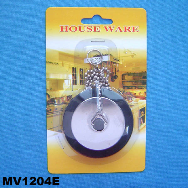 MV1204E Plunge Sink/Basin 66Mm Asst S/Steel Trim W/Chain