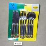 9Pcs Cutlery Set Tube Handle