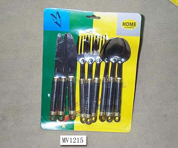 9Pcs Cutlery Set Tube Handle