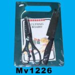 Scissors + Knife + Cutting Board 29X16Cm