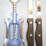 Wine Bottle Opener & 2 Pc Steak Knife