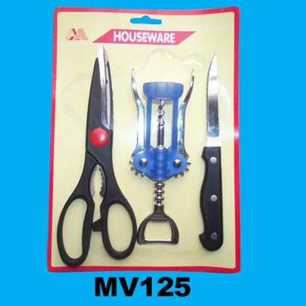 MV125 9110 Scissors & Opener & Steak Knife Set B/C
