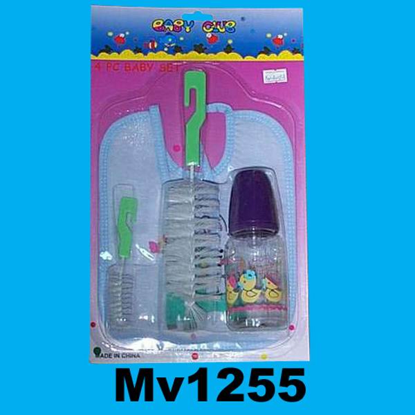 MV1255 2Pcs Bottle Brush & Milk Bottle & Cloth Set B/C