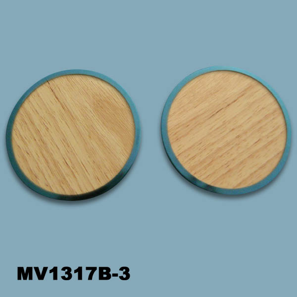 MV1317B-3 2Pcs Oak Wooden Cup Cushion
