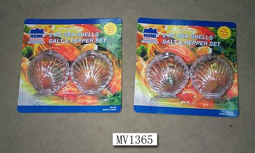 MV1365 2Pcs Sea Shell Salt & Pepper Bottle B/C