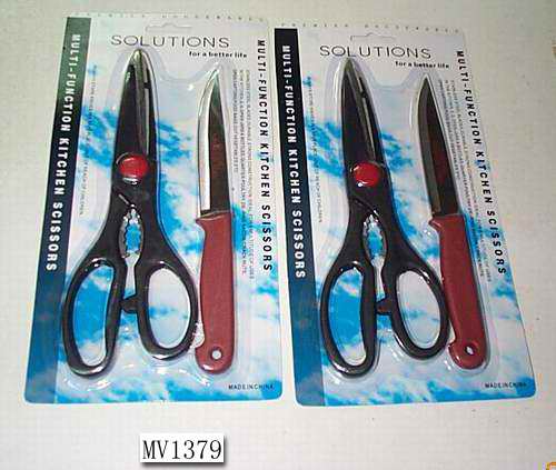 MV1379 9110 Scissors & 160 Paring Knife B/C